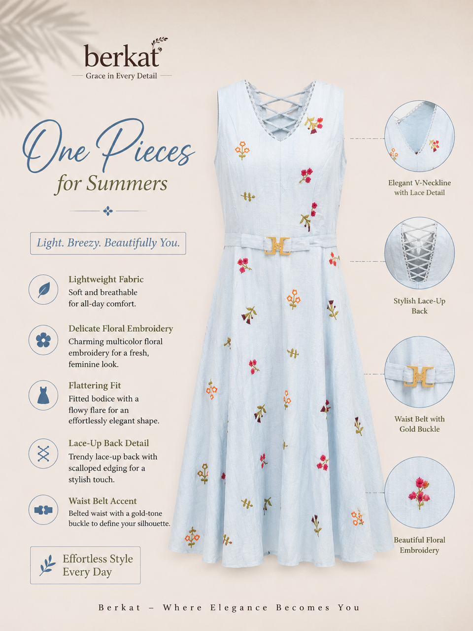 Sleevless Floral One Piece