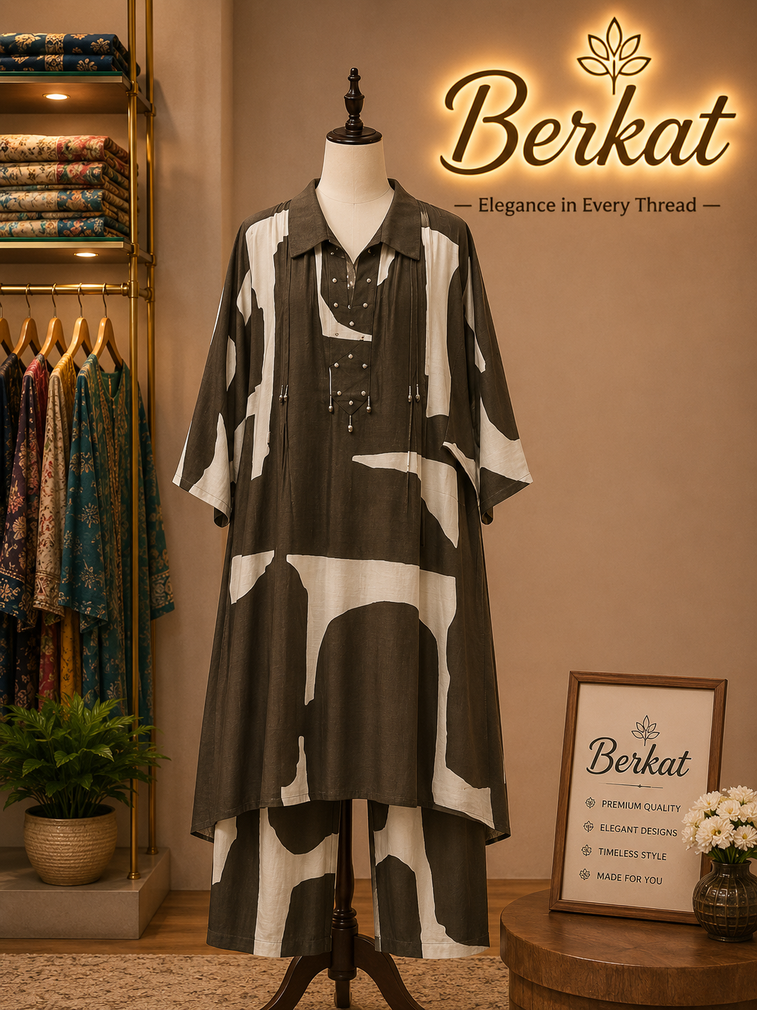 Crepe long Co-ord Set