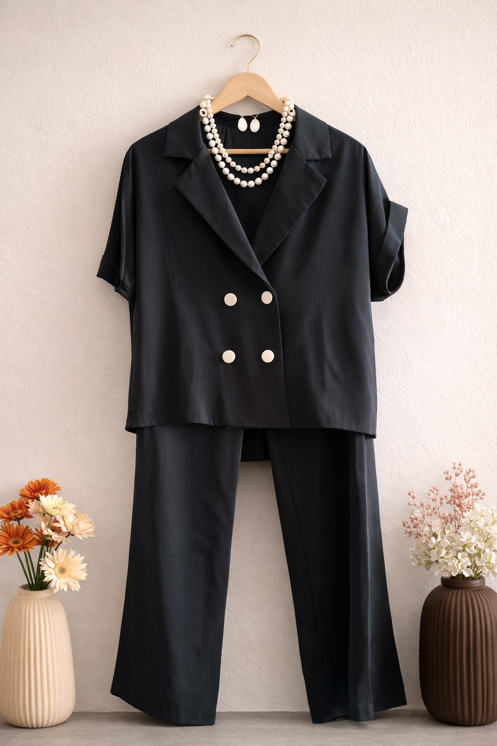 Black Airport Look Co-ord Set