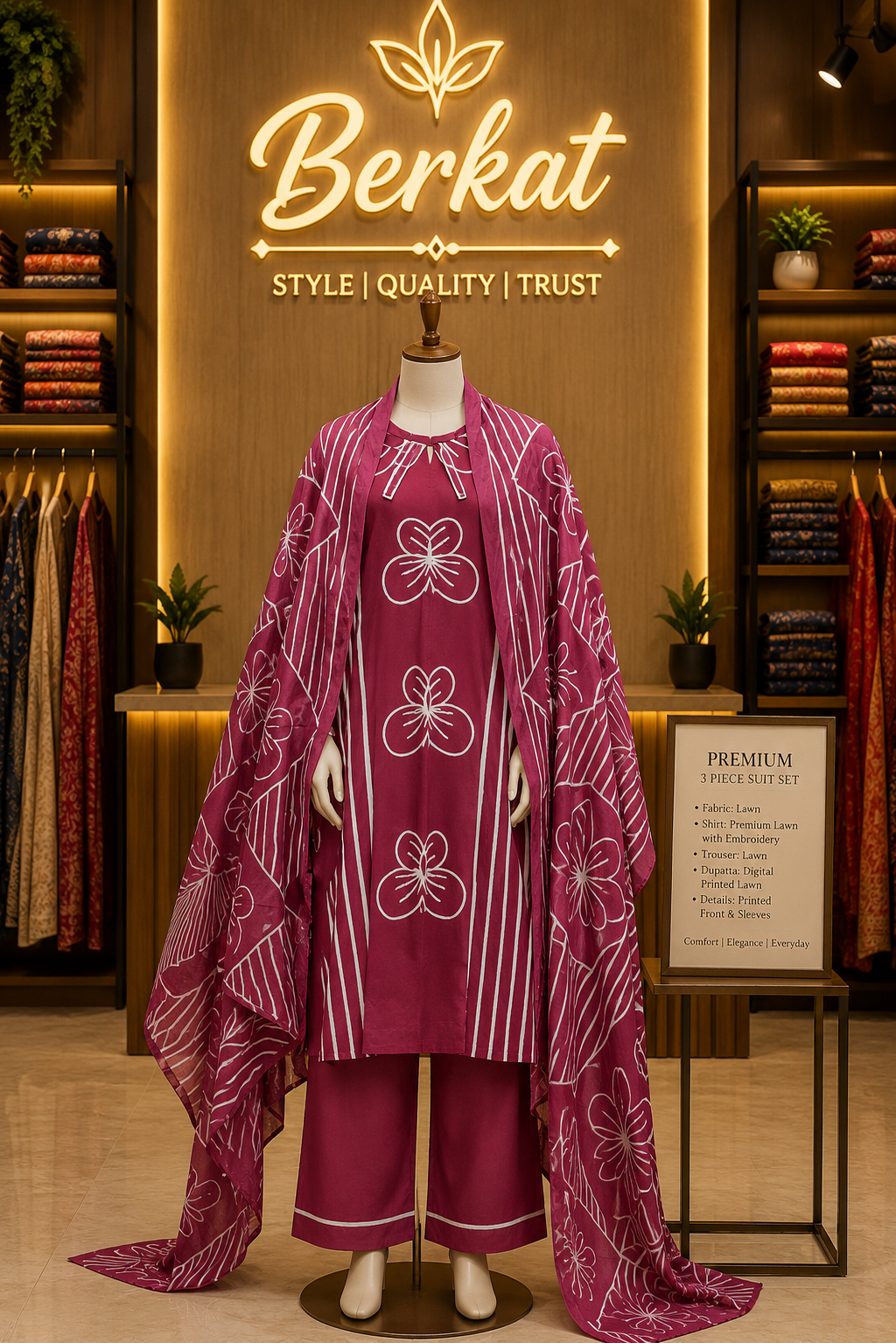 Heavy Rayon Printed Suit Set