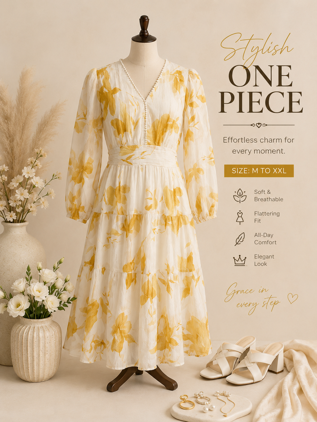 Floral Imported One Piece