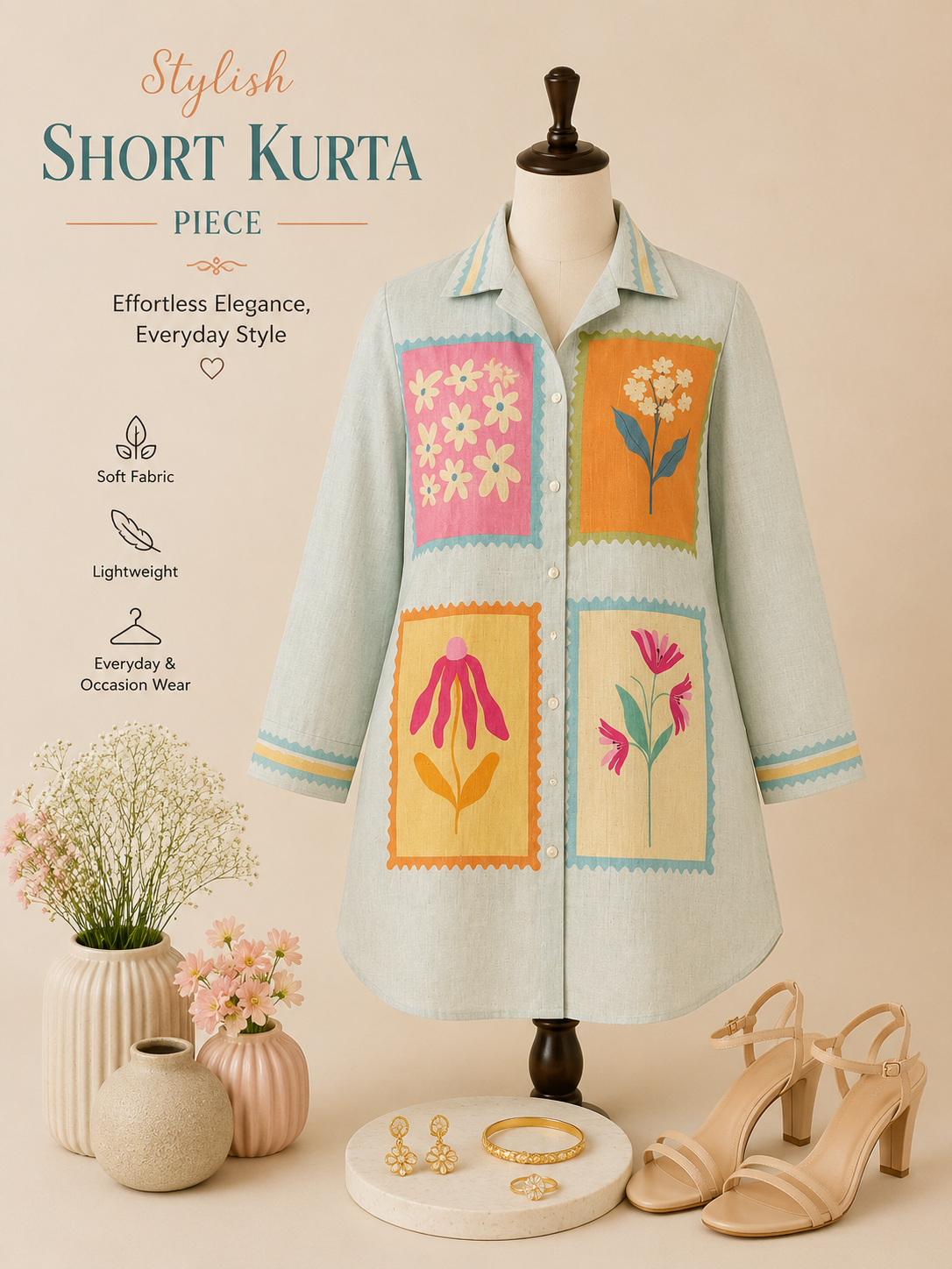 Flex Cotton Short Kurti