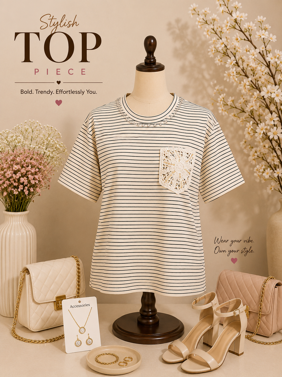 Stripe Imported T-shirt