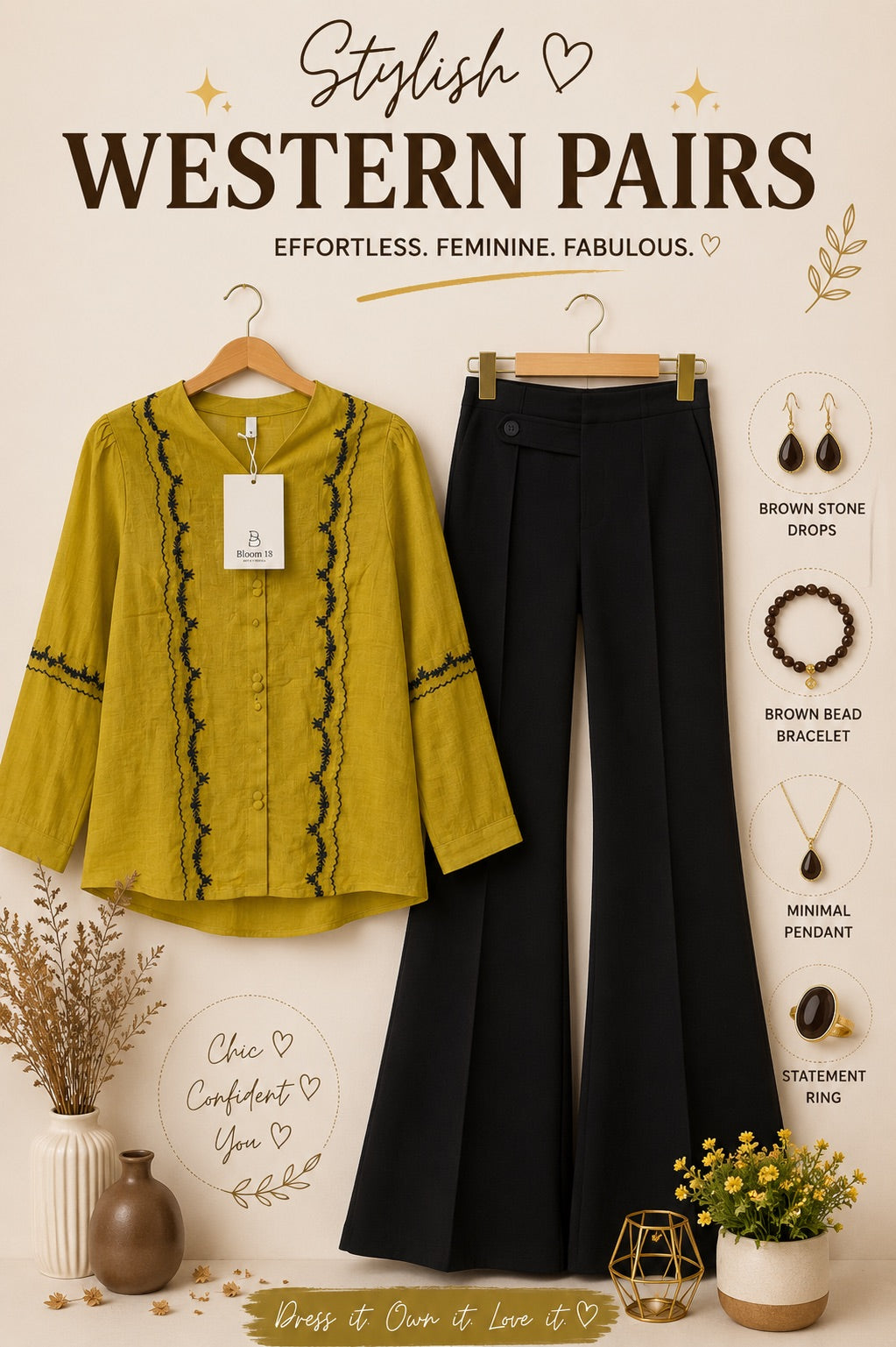 Musturd Embroidered Top