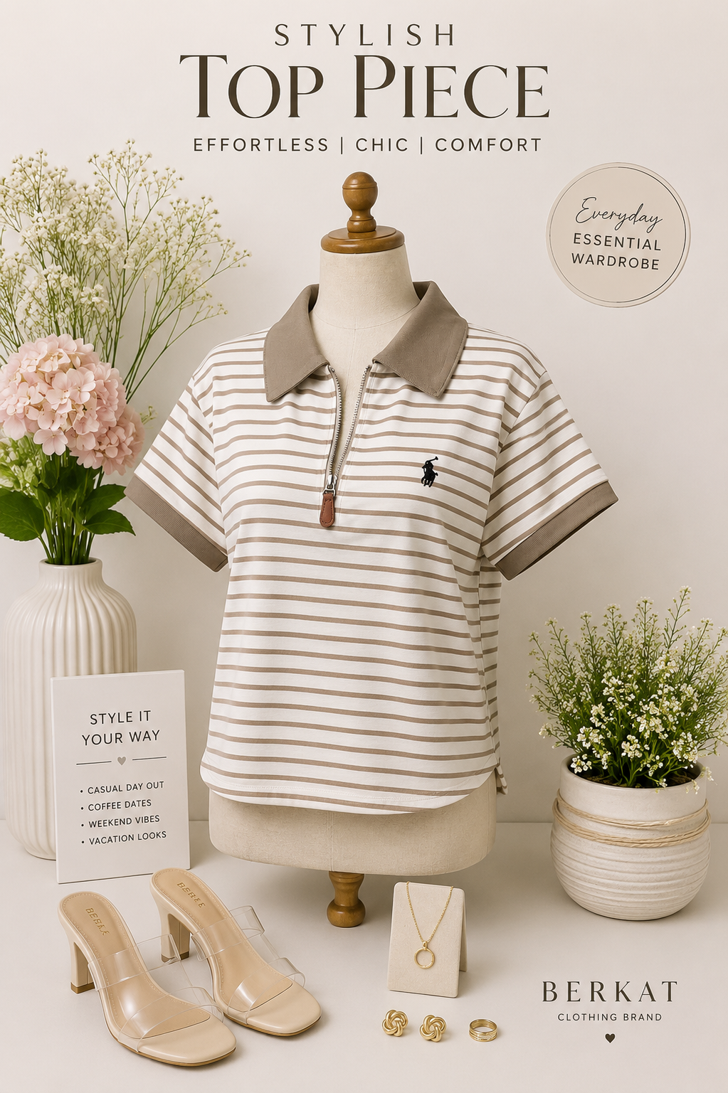 Stripe Imported T-shirt