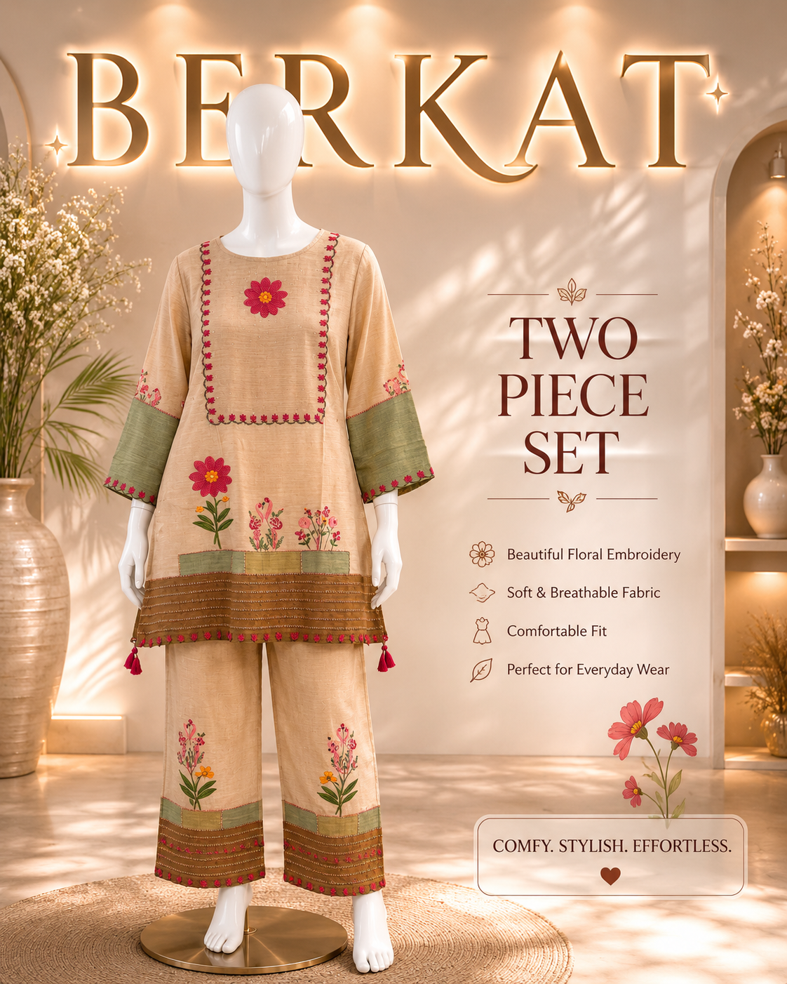 Printed Muslin Co-ord Set