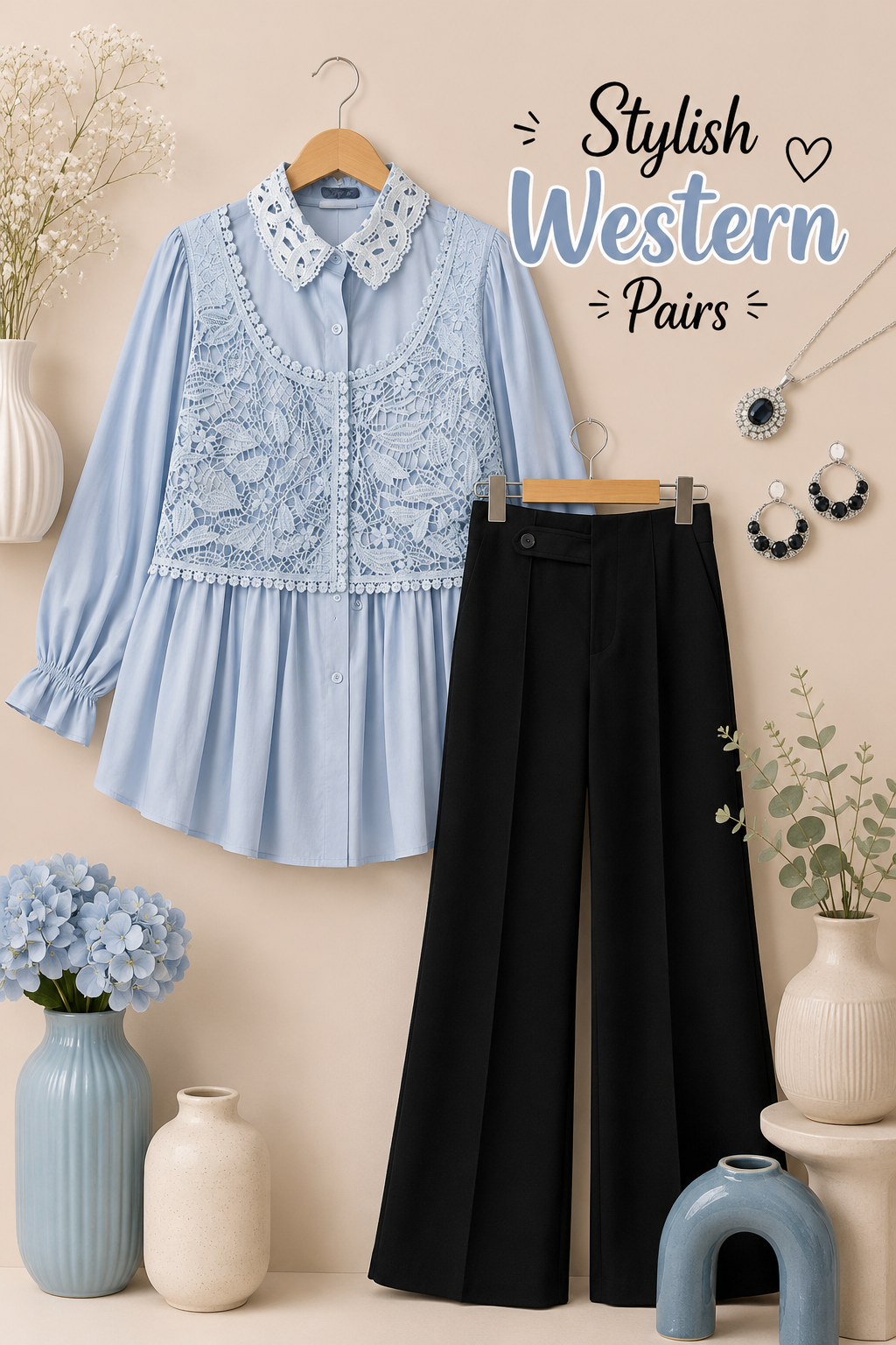 Powder blue cotton shirt