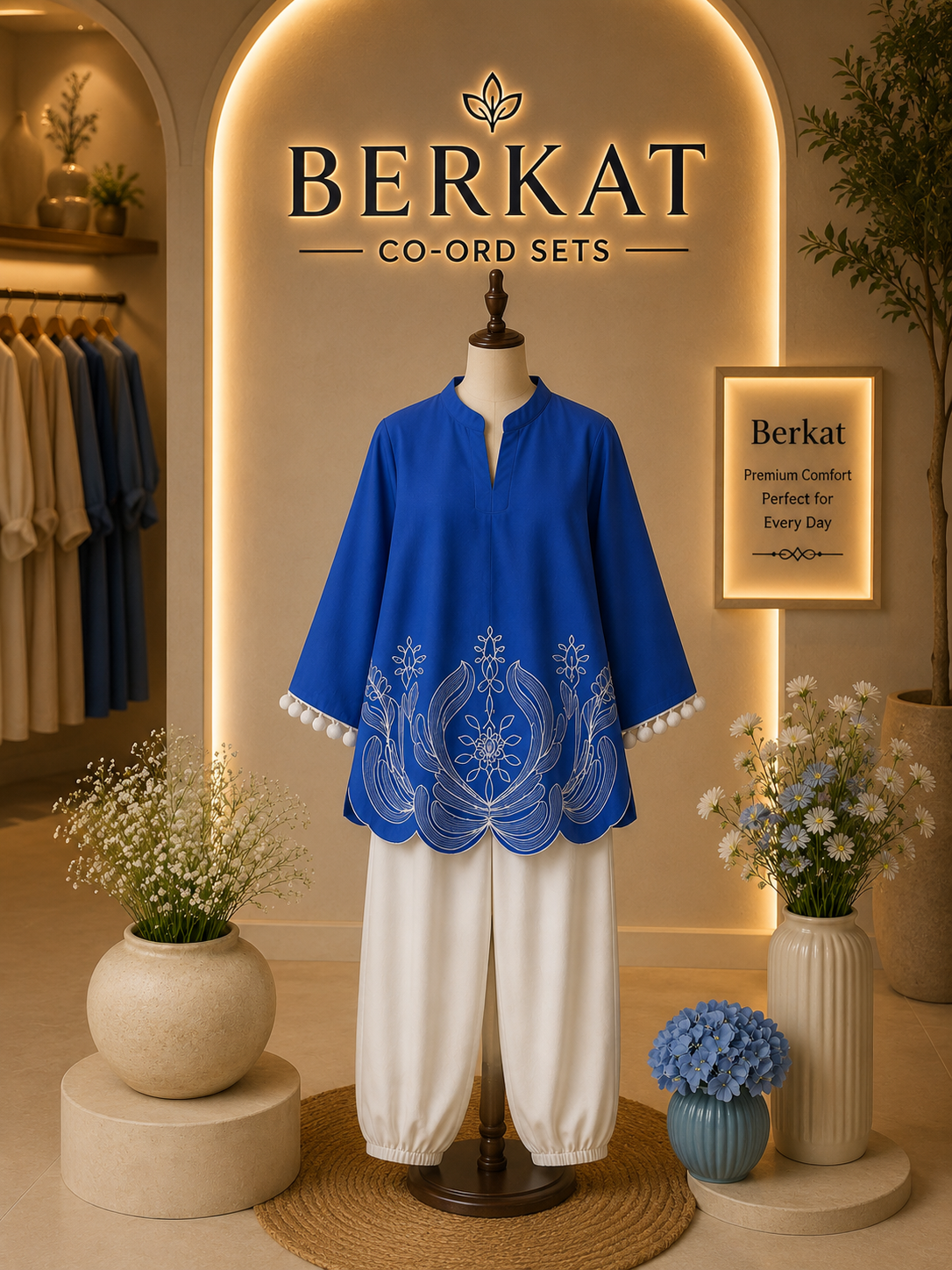 Royal Blue Afgani Set