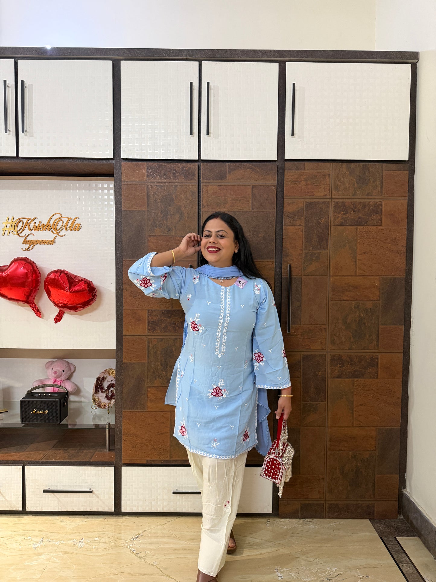 Powder Blue Farshi Salwar