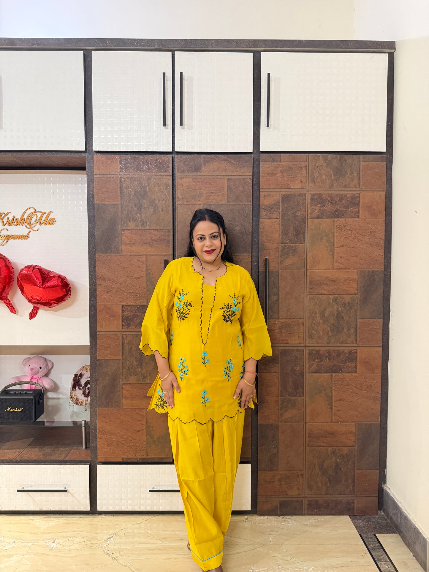 Yellow Organza Farshi Salwar