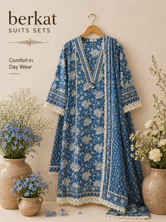 Blue Pakistani Suit Set