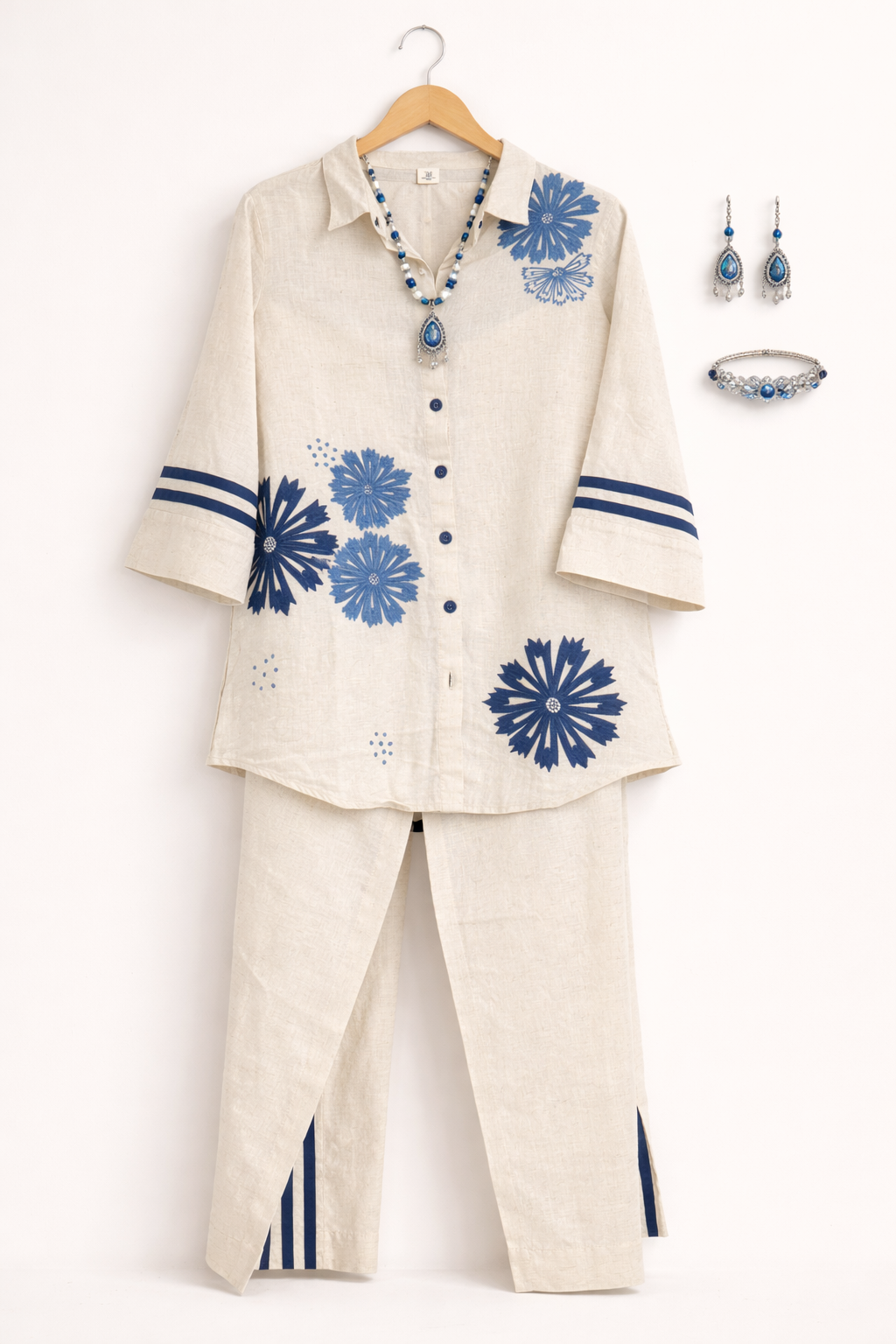 Off White Floral Co-ord Set
