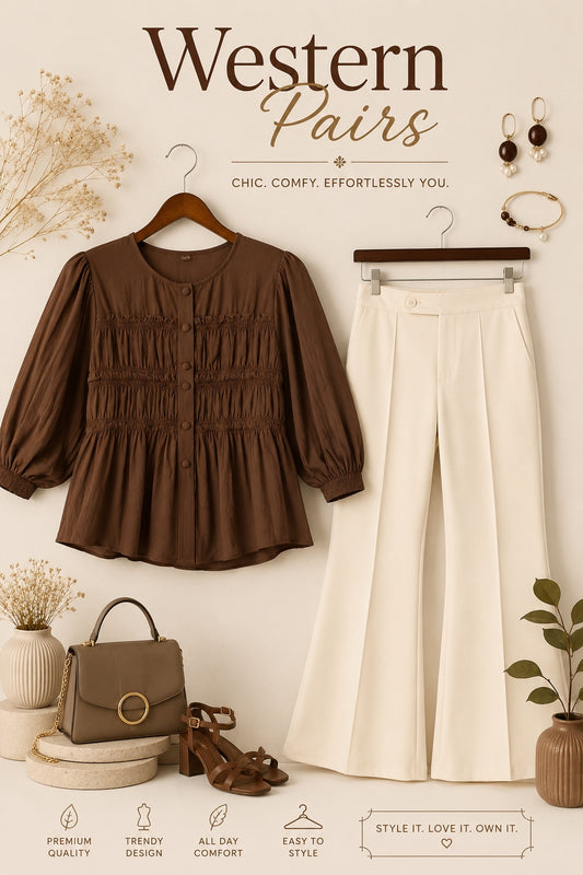 Brown Elastic Top
