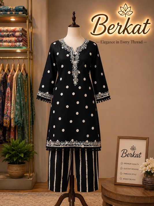 Black Pakistani Co-ord Set