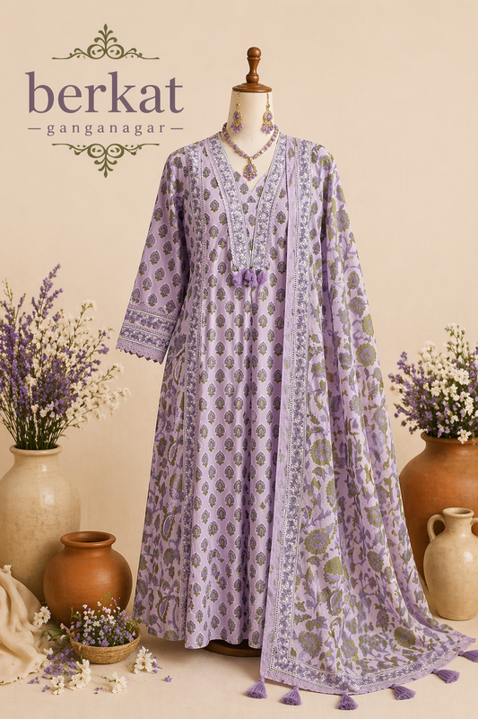 Pure Cotton Printed Suit