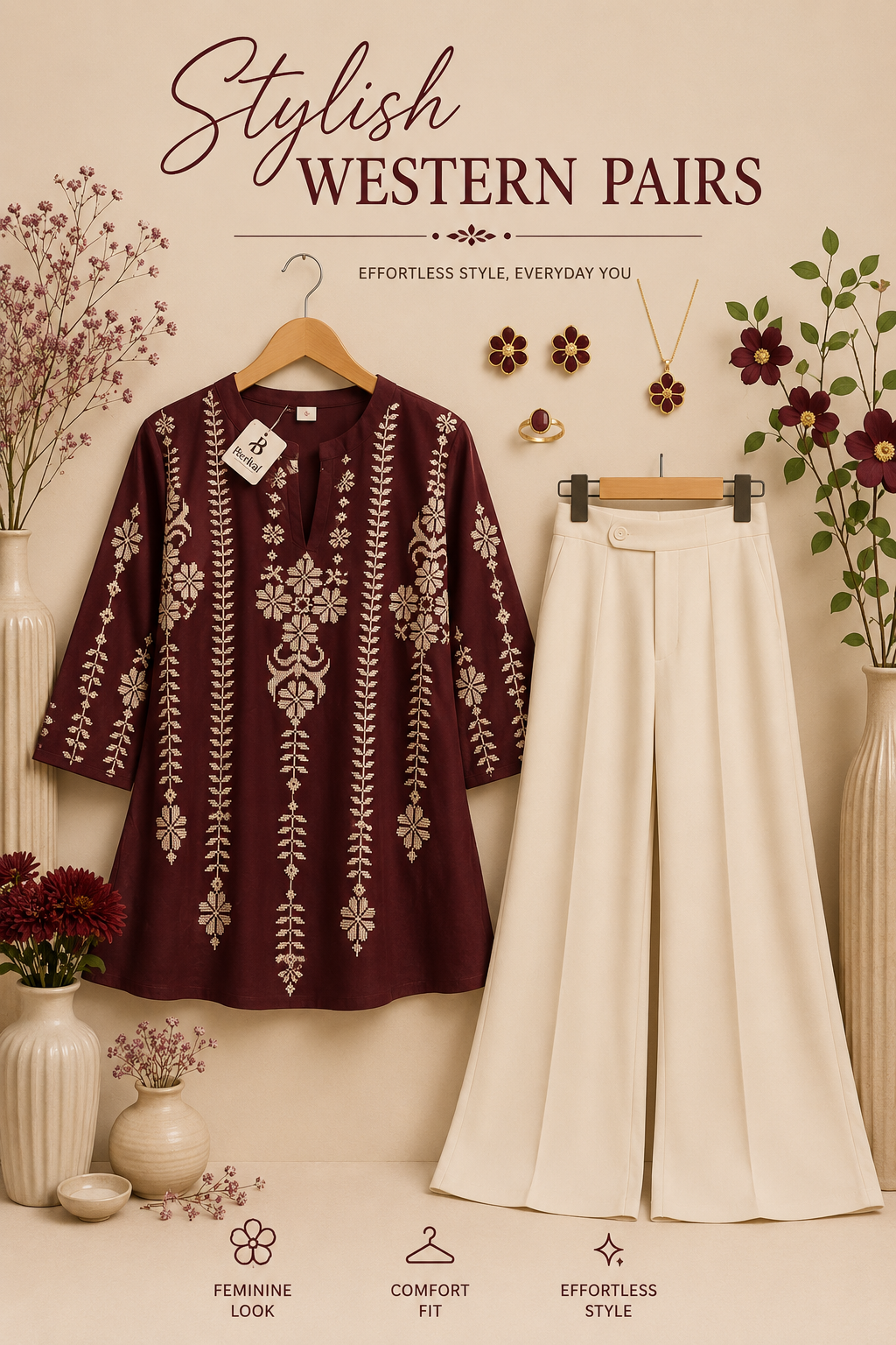 Hand Embroidered Short Kurti