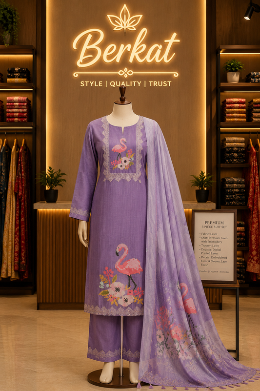 Lavender Cotton Suit