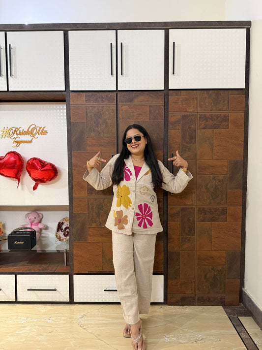 Three Piece Jute Co-ord Set