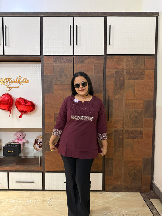 Embroidered Short Kurti