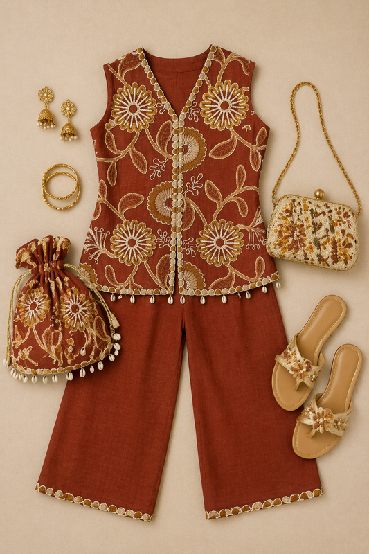 Embroidered Co-ord Set