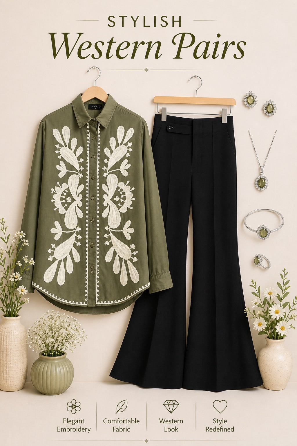 Pure Cotton Green Shirt
