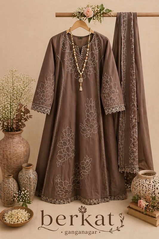 Thread Embroidered Suit Set