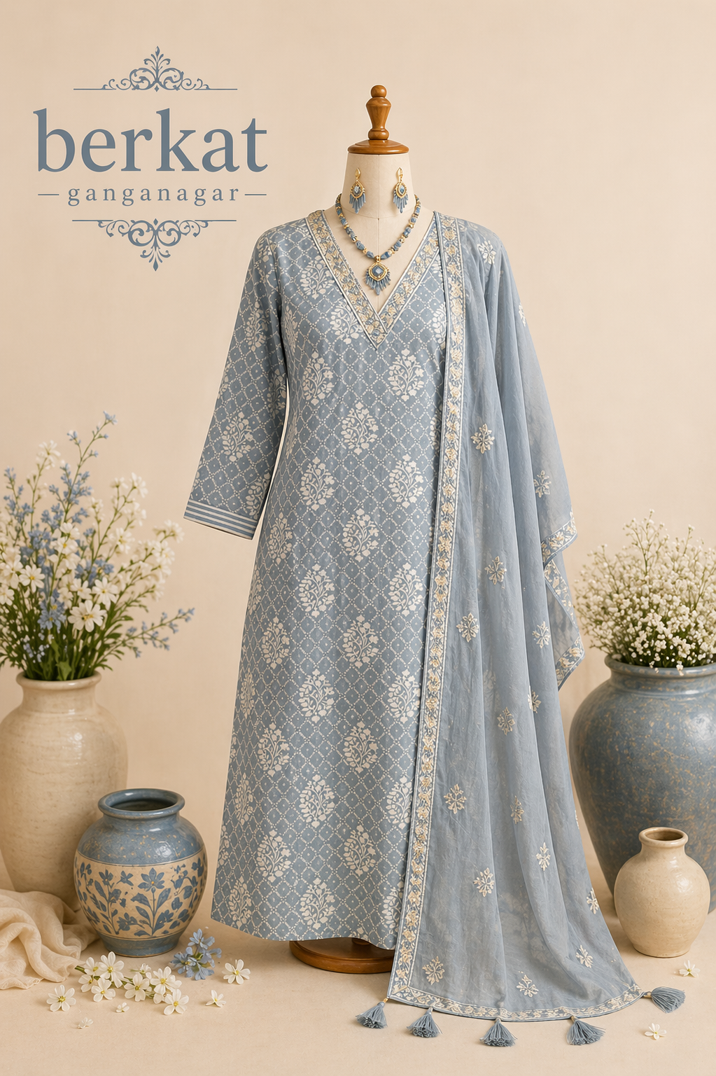 Cotton Muslin Printed Suit