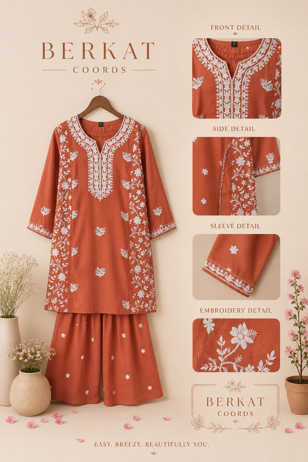 Thread Embroidered Co-ord Set