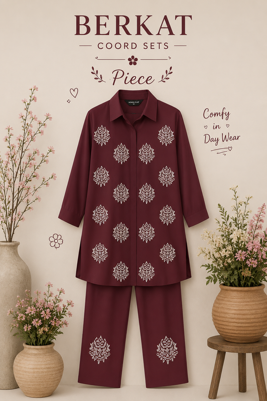 Rayon Thread Embroidered Co-ord Set