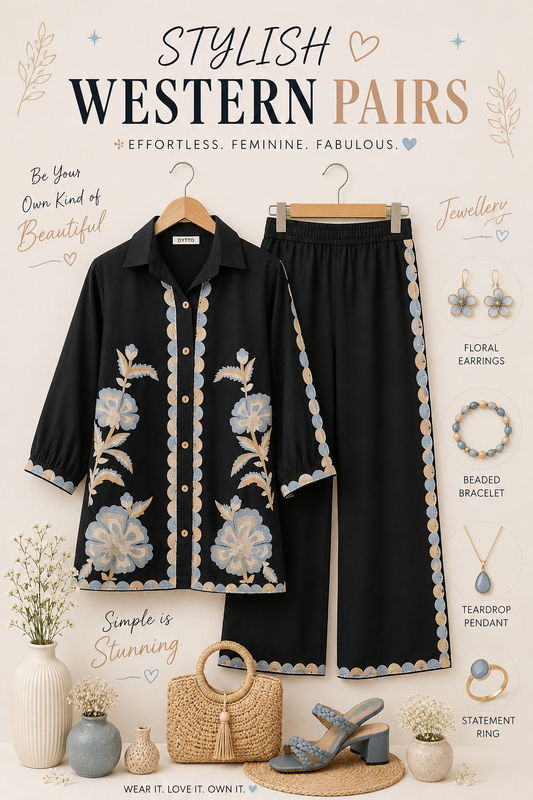 Flex Cotton Black Co-ord Set