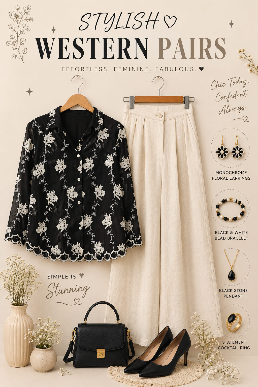 Black Western Co-ord Set