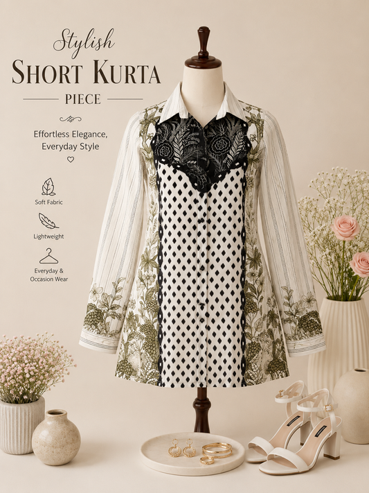 Pure Crepe Short Kurti