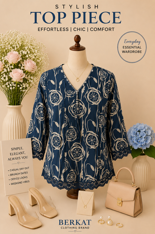 Printed Crepe Short Kurti