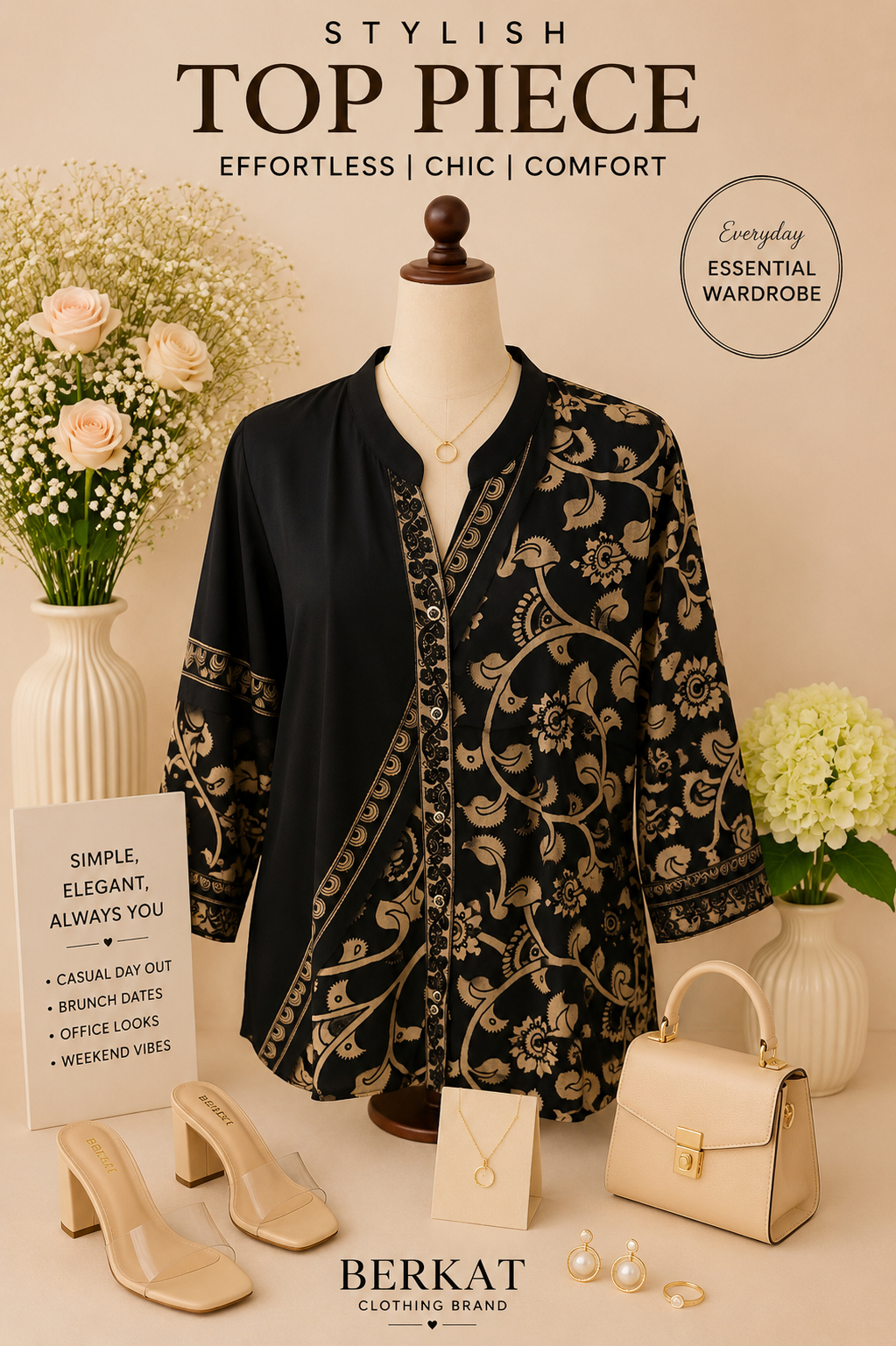 Printed Crepe Short Kurti