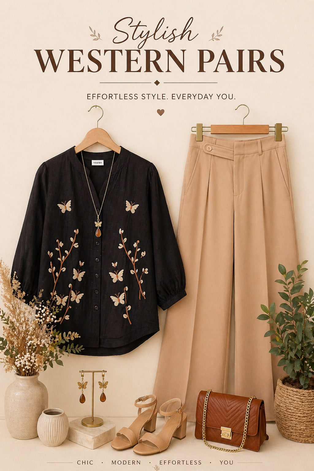 Black Crop Embroidered Shirt