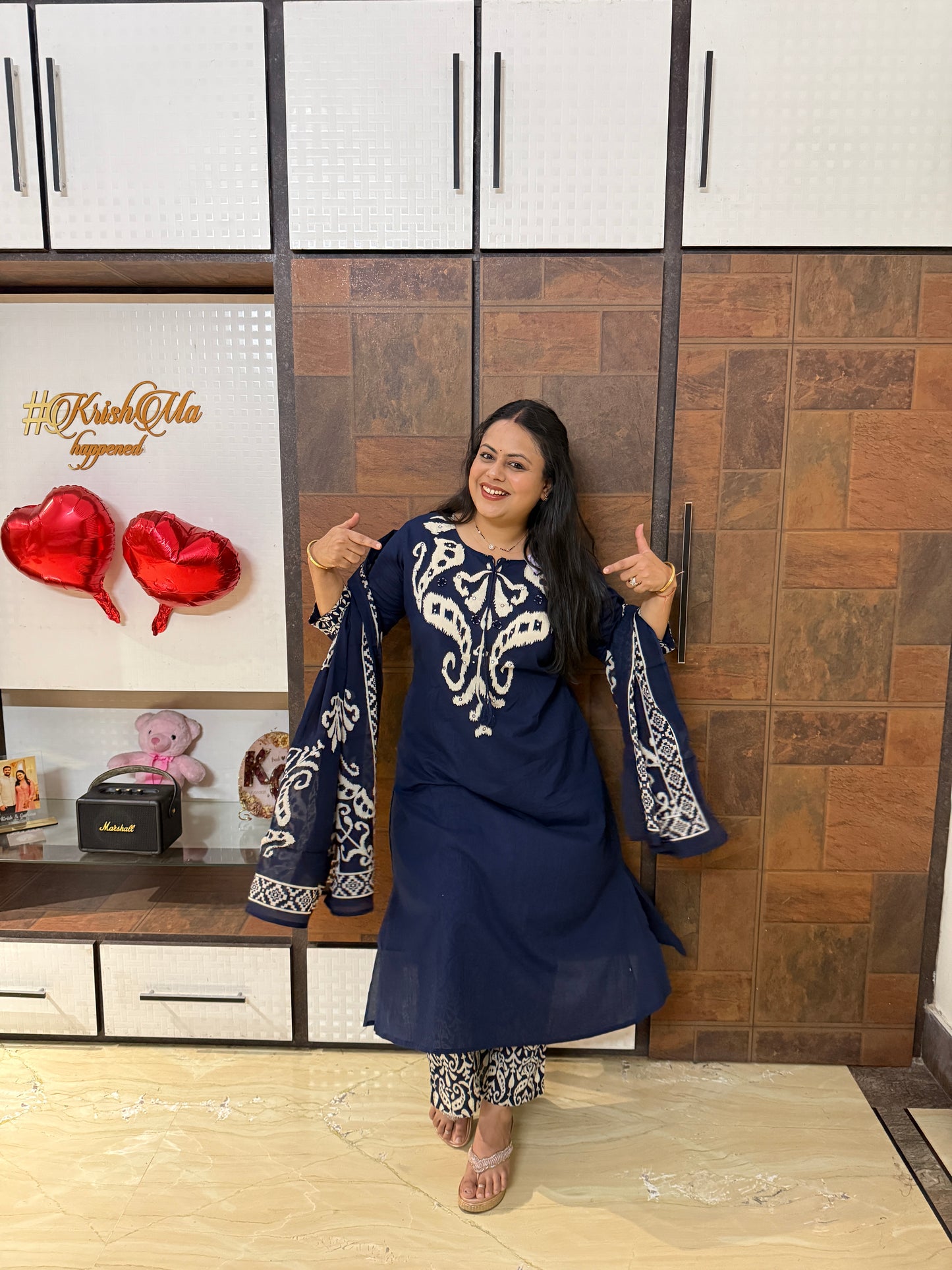 Printed Cotton Suit Set