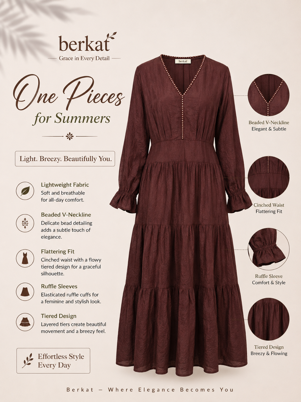 Imported Brown One Piece