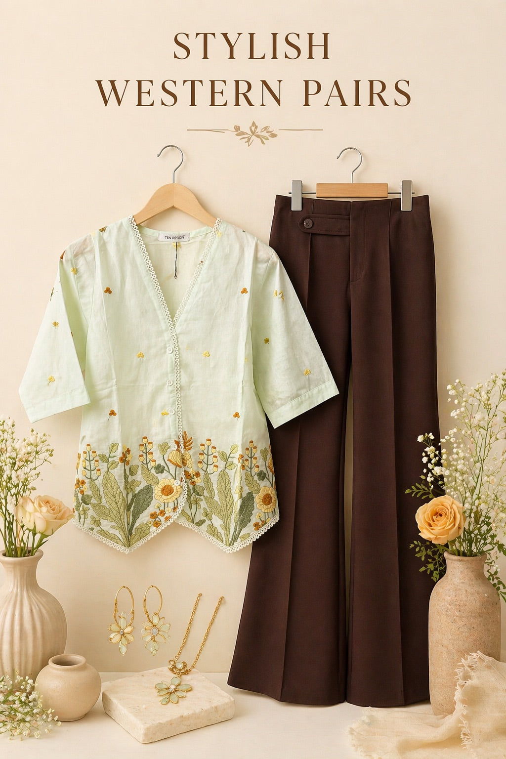 Crop Embroidered Top