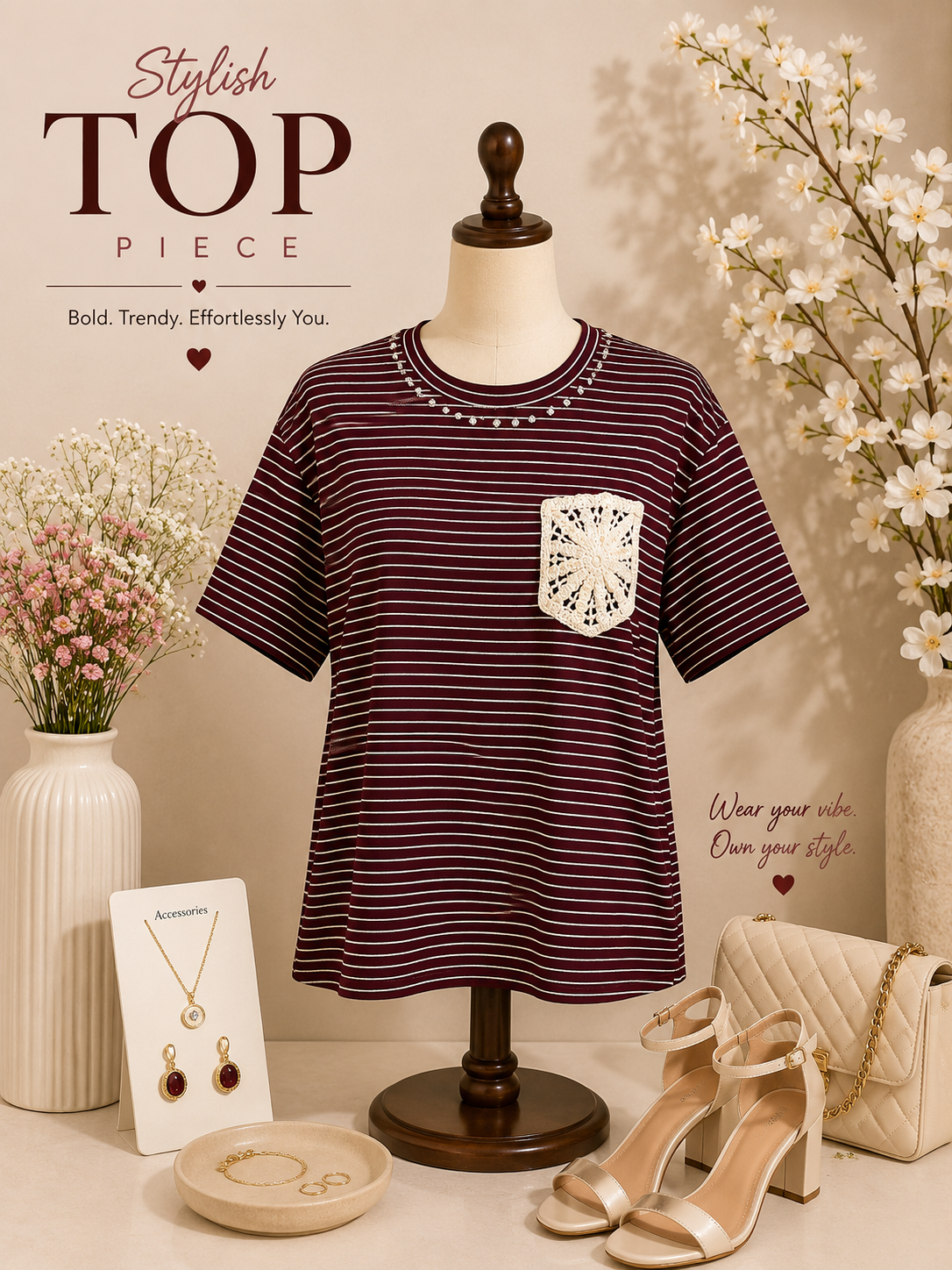 Stripe Imported T-shirt