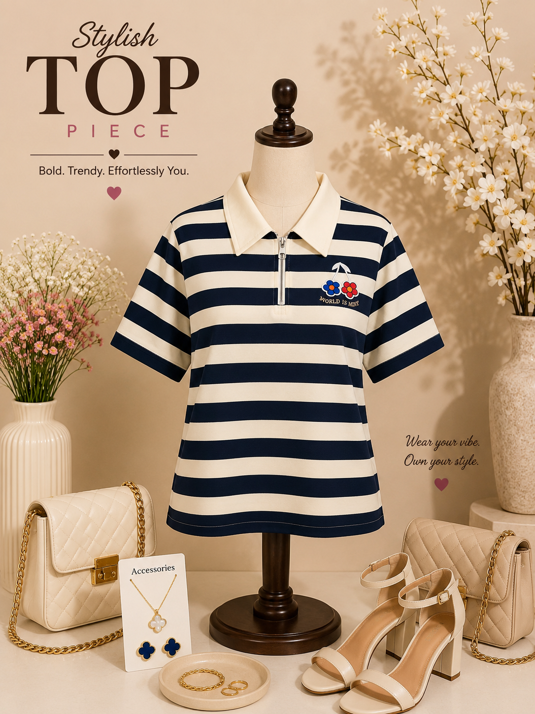 Stripe Imported T-shirt
