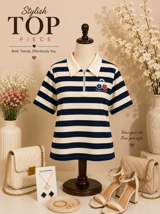 Stripe Imported T-shirt