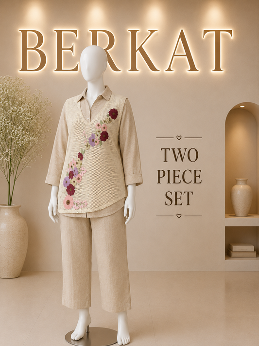 Three Piece Jute Co-ord Set