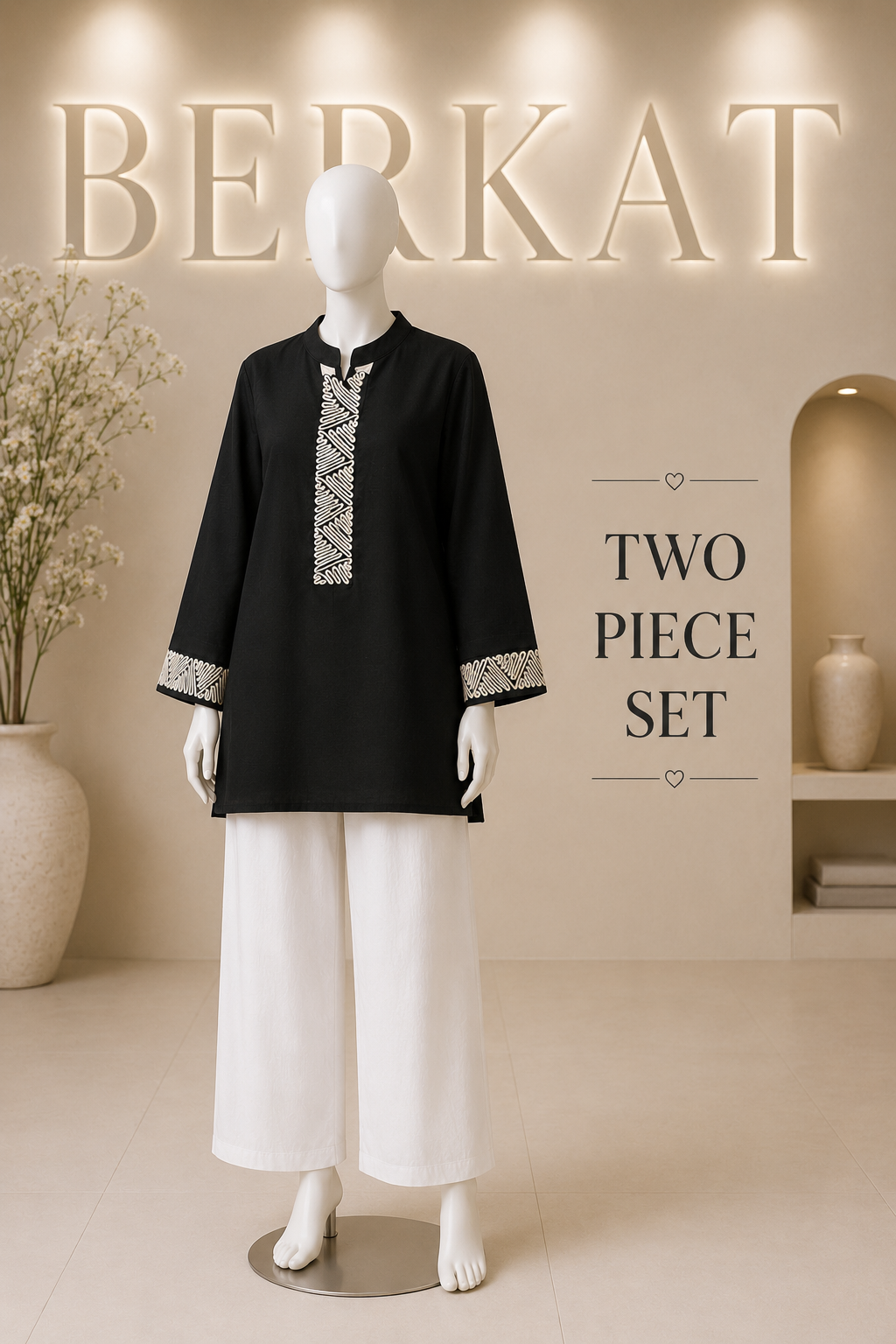 Black & White Casual Co-ord Set
