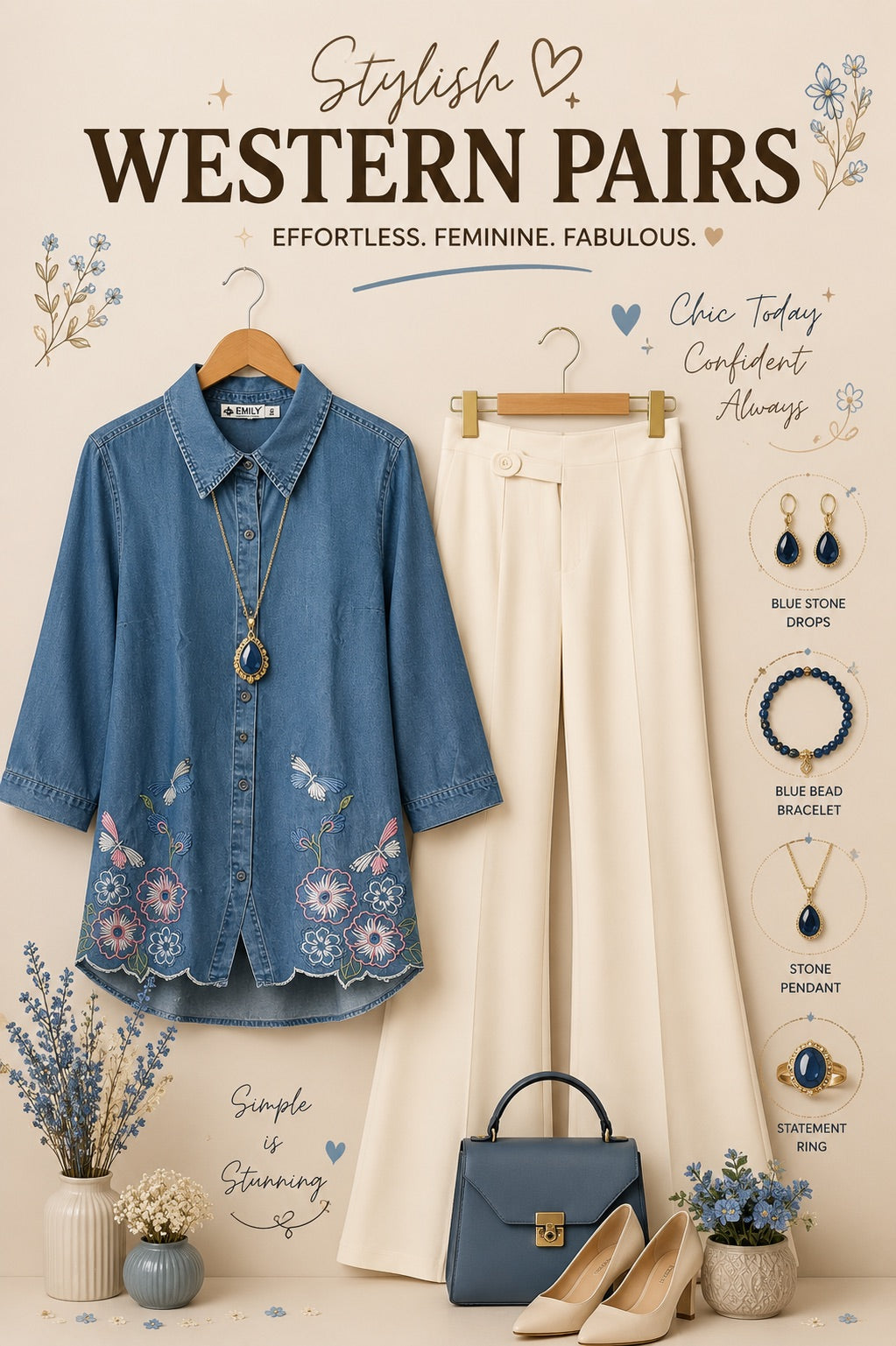 Denim Party Wear Shirt