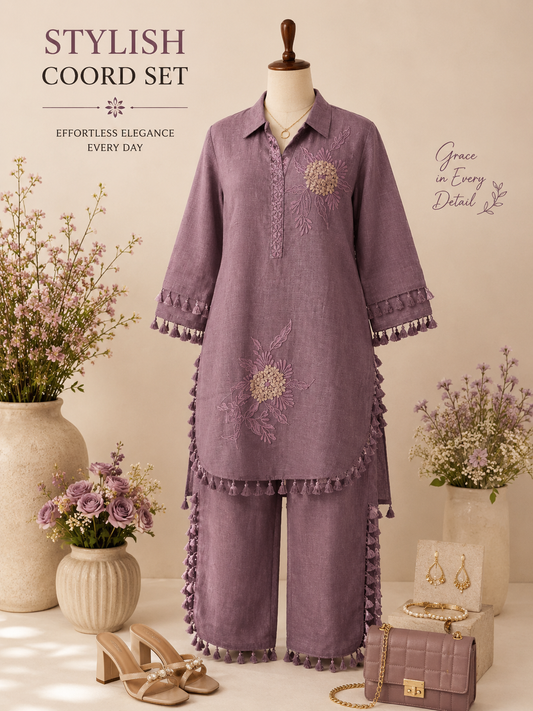 Imported Collar Co-ord Set