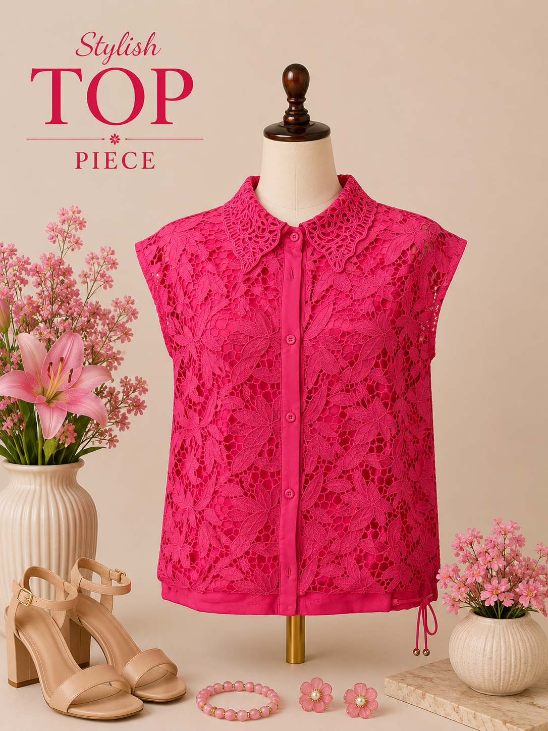 Sleevless Crochet Top