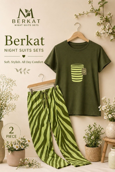 Olive Leaf Night Suit