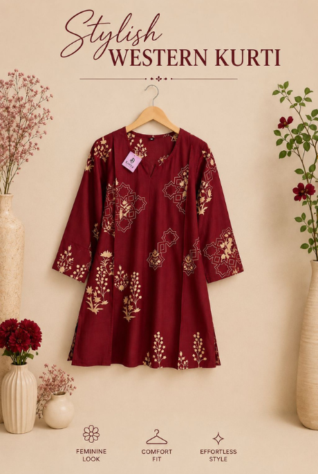Maroon Flair Kurti