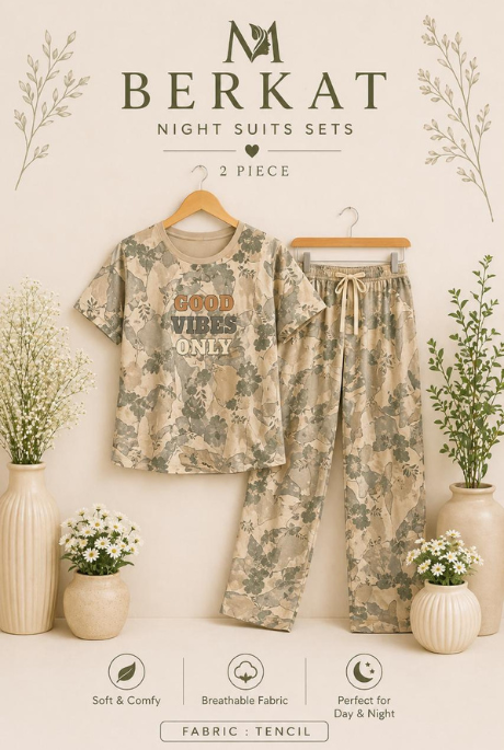 Blush Stripe Night Suit