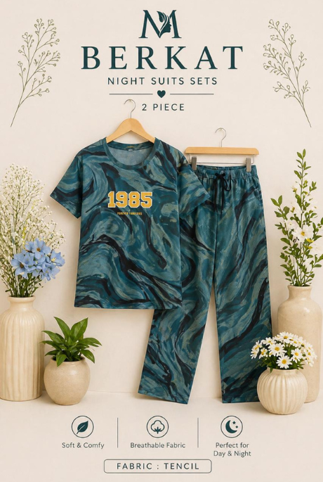 Teal Relax Night Suit